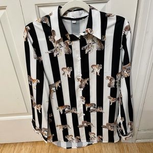 Women’s oversized button down shirt